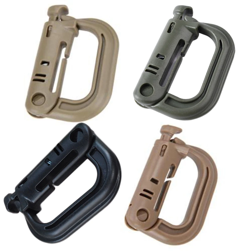 

Spare D-shaped Buckles Camping Backpacks Replacement Gear Safety 5pcs Carabiner Metal Nylon