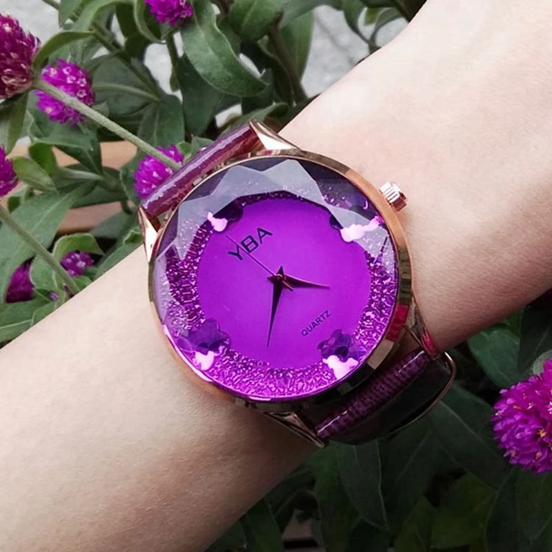 Часы кварцевые кожаные школьные водонепроницаемые блестящие светящиеся с