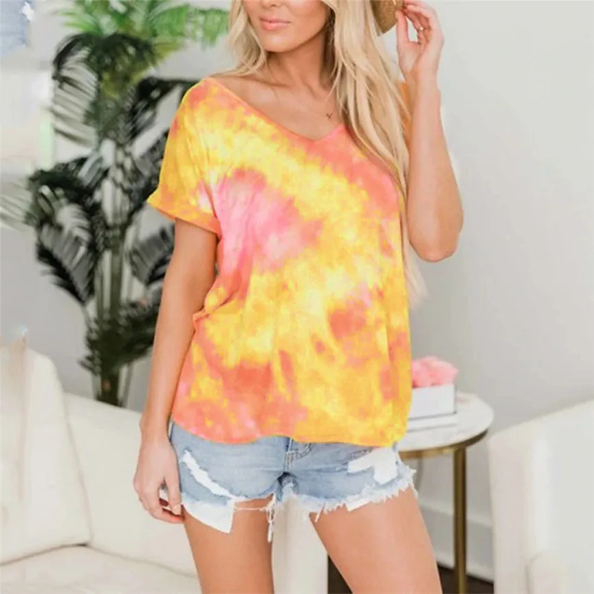 Женская Повседневная блузка из хлопка и льна однотонная с коротким рукавом