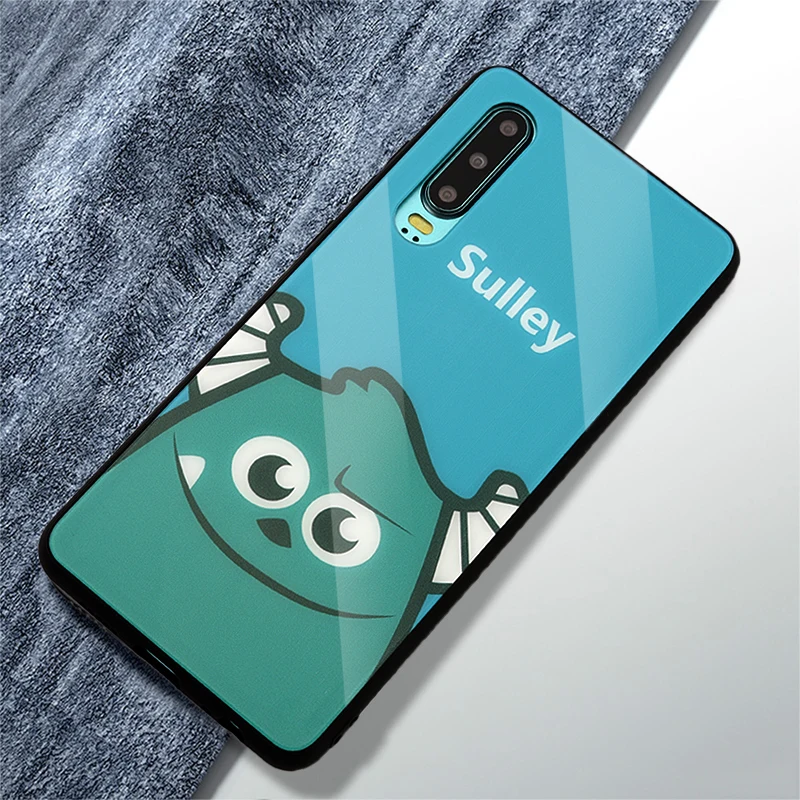Cartoon Mouse Women Tempered Glass Case for Samsung Galaxy J5 J7 A5 2017 A7 2018 A8 2019 J4 Plus J6 Cute Back Cover Accessories |