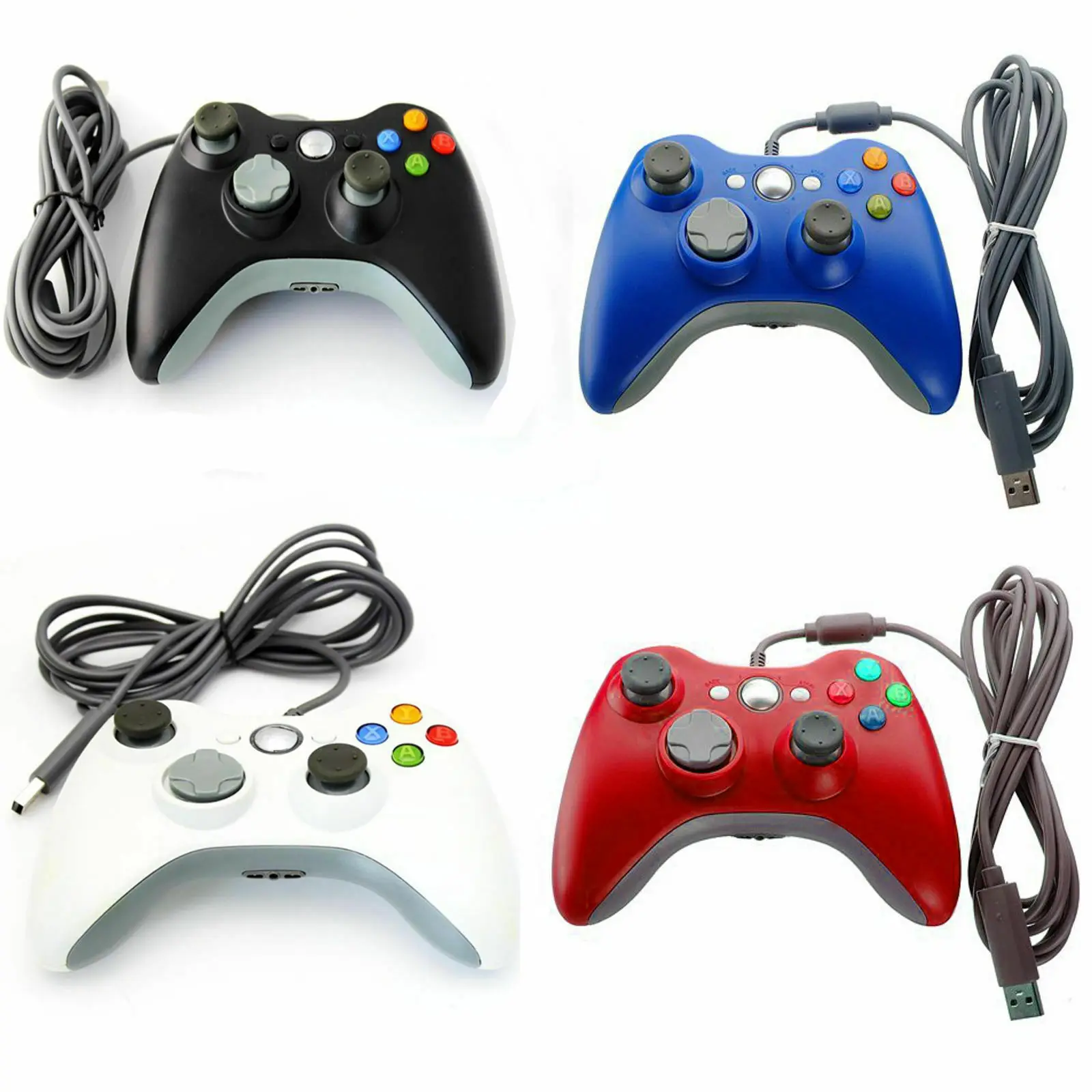 Совершенно новый геймпад Xbox 360 проводной USB для Microsoft 360/ПК Великобритания |