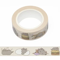 new 1pc 15mm x 10m cute fat plump cats animals scrapbook paper masking adhesive washi tape set designer mask