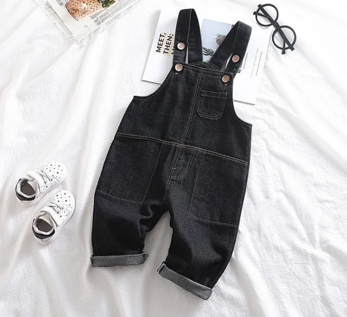 

80-100cm height new 2019 autumn baby boys denim overall fashion style kids denim pant kids denim overalls kids jeans