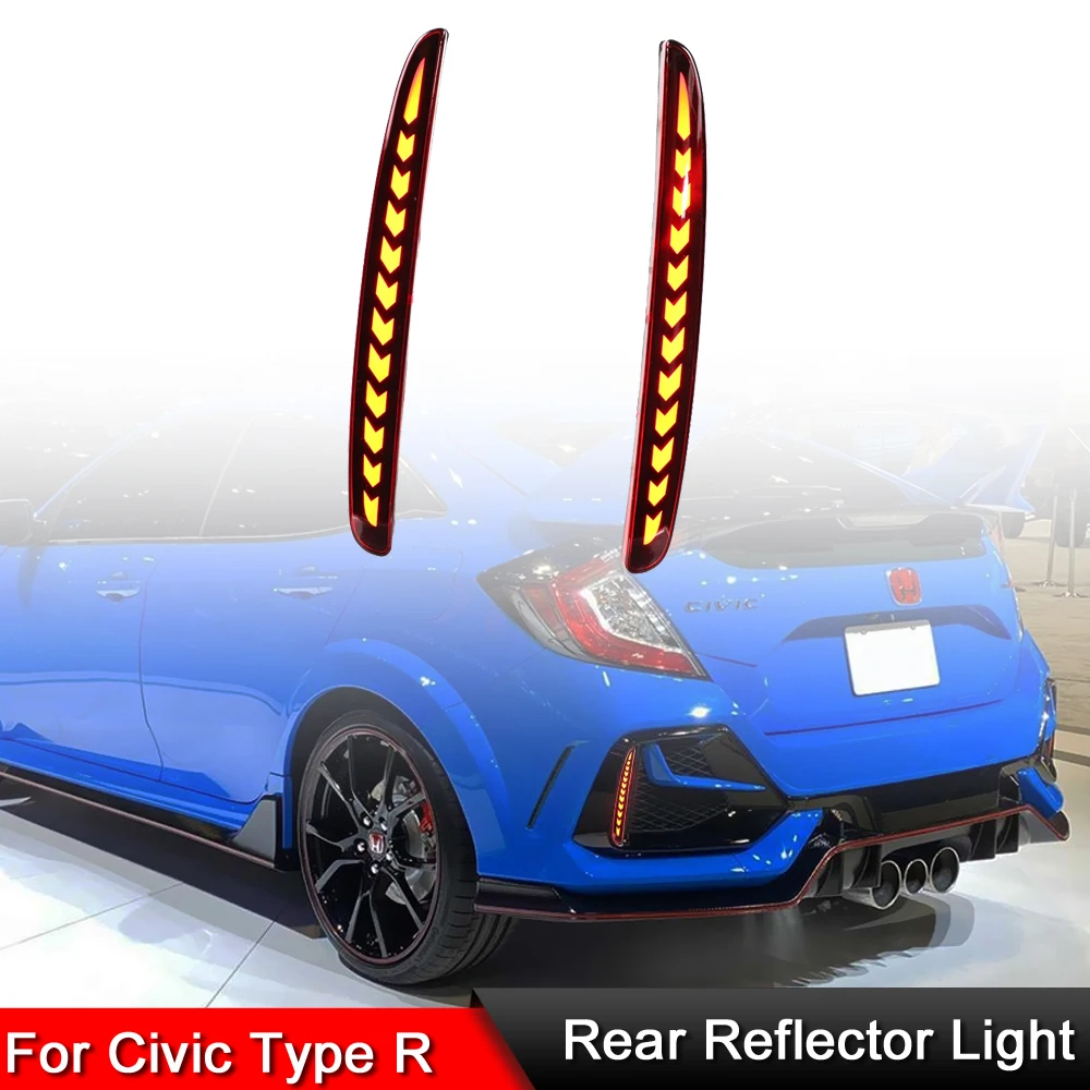 

Для Honda Civic Тип R 2016 2017 2018 2019 Светодиодная лампа заднего бампера отражатель ламсветильник дальнего света стоп светильник поворота