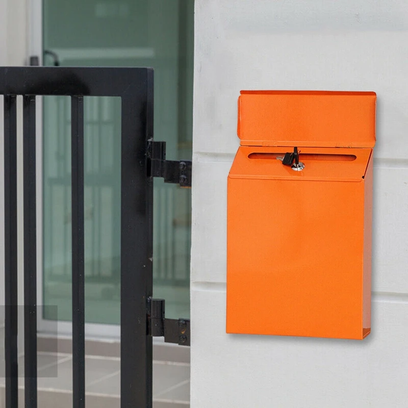 1Pcs Modern Mailbox Comment Letter Deposit Suggestion Drop Box Secured Payments Key Paperwork Secure Postbox Decor | Дом и сад