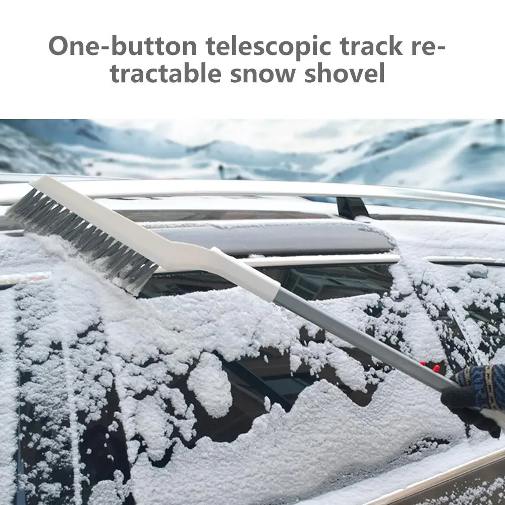 

Многофункциональные зимние инструменты 2 в 1, щетка для снега, лопатка для льда, выдвижной скребок для зимнего льда, снега, инструмент для уда...