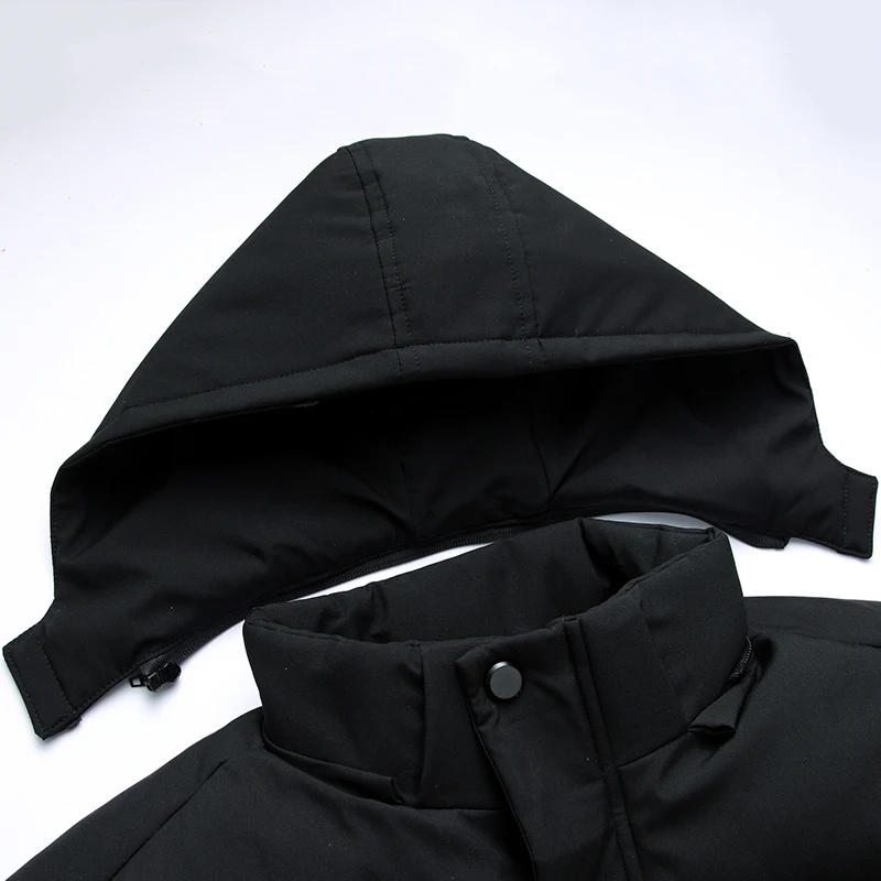 Мужская теплая куртка с капюшоном повседневная хлопковая парка защитой от