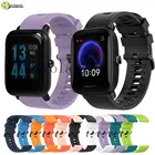 20 мм силиконовый ремешок для часов Xiaomi Amazfit Bip U S lite Pop Смарт-браслет для Amazfit GTS 2 2e мини-ремень