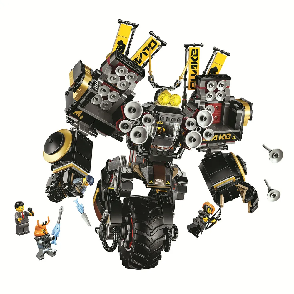 Ninjagoed Quake Mech строительные блоки комплект кирпичи классический фильм модель ниндзя детские игрушки для детей подарок Marvel