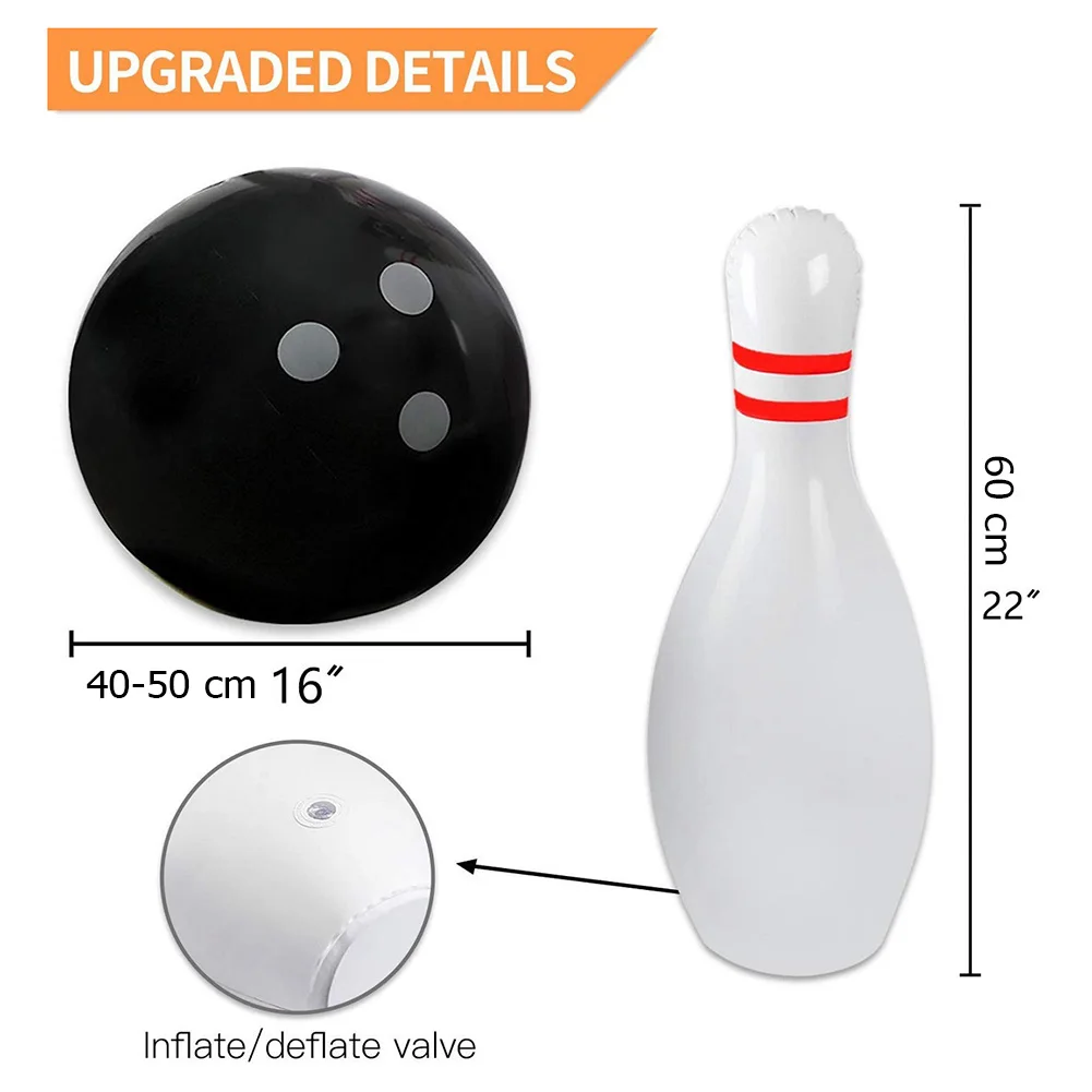 

Inflatable Toddler Bowling Game Set Sports Toy Parent-Child Interactive Game Educational Toy Hand Eye Coordination Sport BabyToy