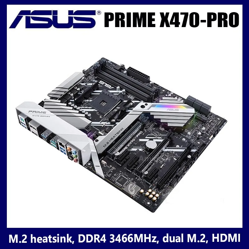 Online Buchse AM4 Asus PRIME X470-PRO Motherboard DDR4 64GB HDMI-Kompatibel Desktop Placa-Mãe HIFI Display Port M.2 PCI-E 3,0 ATX