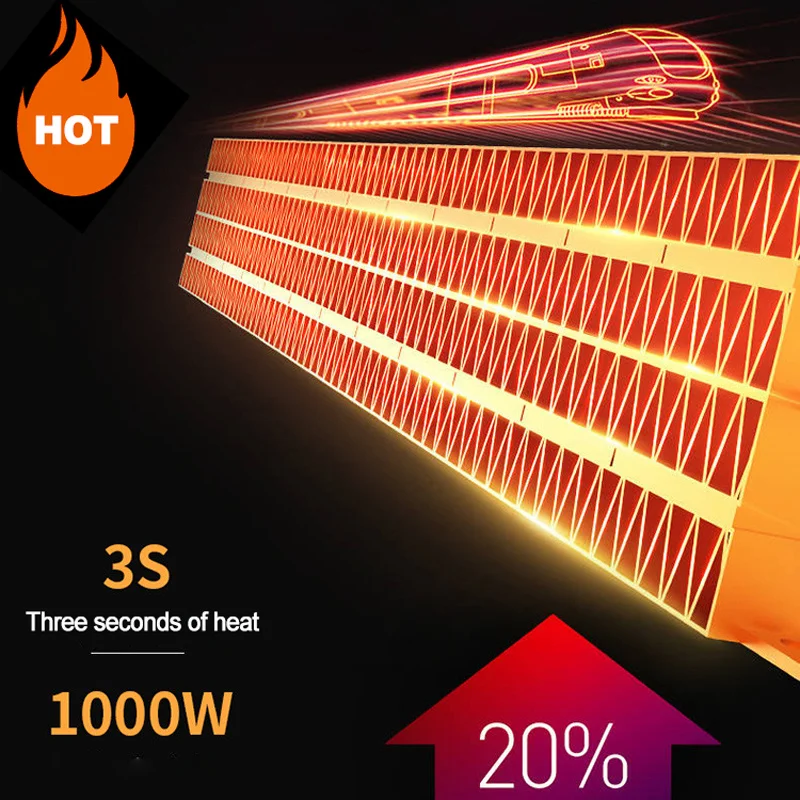 2020 New Electric Heater Household 1000w High-power Desktop Energy-saving Heating Fan Quickly Heats Up In 3 Seconds | Бытовая техника