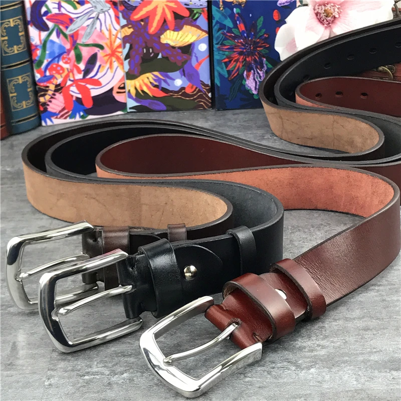 Ремень мужской из натуральной кожи толстый роскошный винтажный пояс с пряжкой