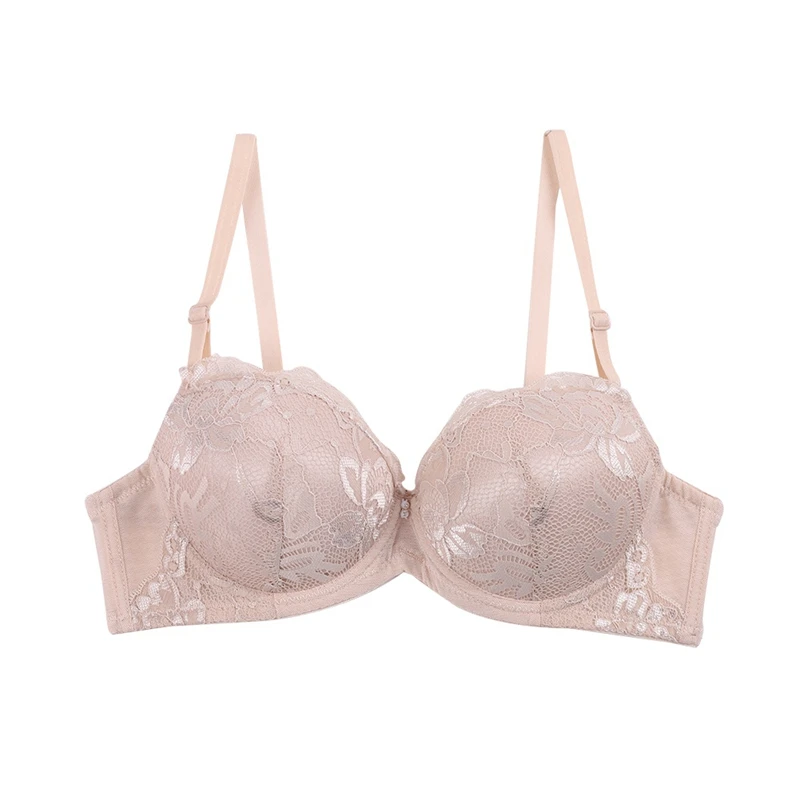 X женский сексуальный цветочный кружевной толстый бюстгальтер на косточках