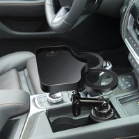 4 in 1 car phone cup holder expander adapter rotatable wireless usb charging tray for vehicle phone organizer drinking bottle