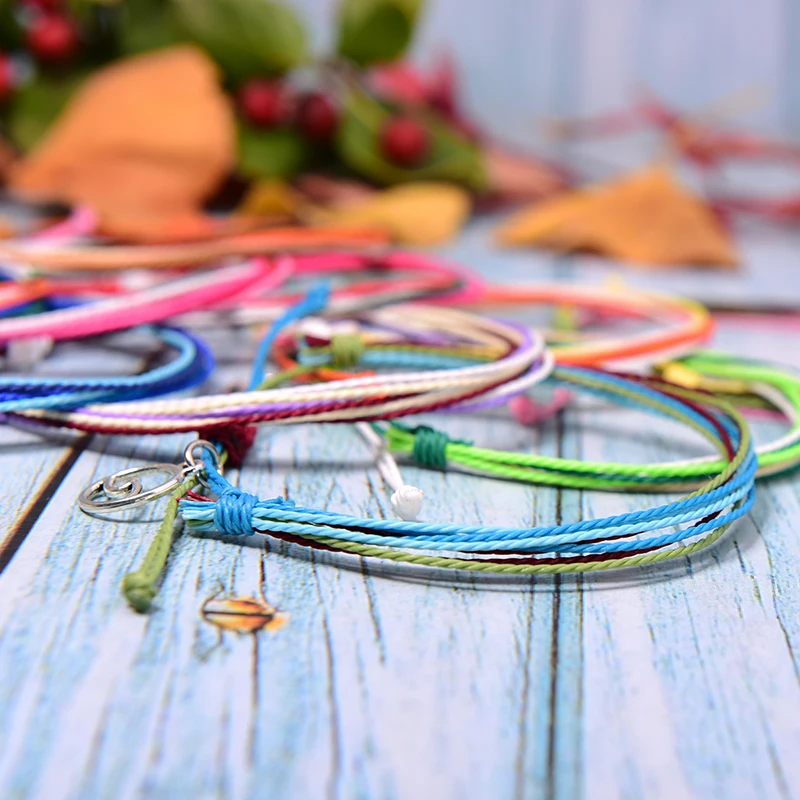 MOON GIRL многоцветный волнистый водонепроницаемый браслет дружбы для женщин модный