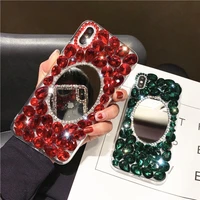 luxury bling crystal rhinestone diamond stone mirror clear phone case for iphone 13 12 11 pro max xr x xs max 6s 8 7 plus funda