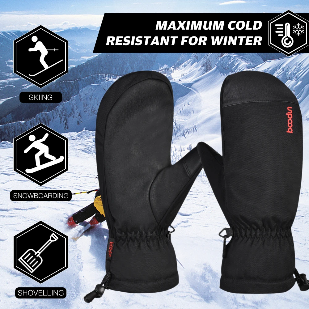 

Winter Snow Mittens Ski Gloves Women Men Waterproof Warm Touchscreen Gloves for Snowboarding Skiing Outdoor Sport Cycling Hiking