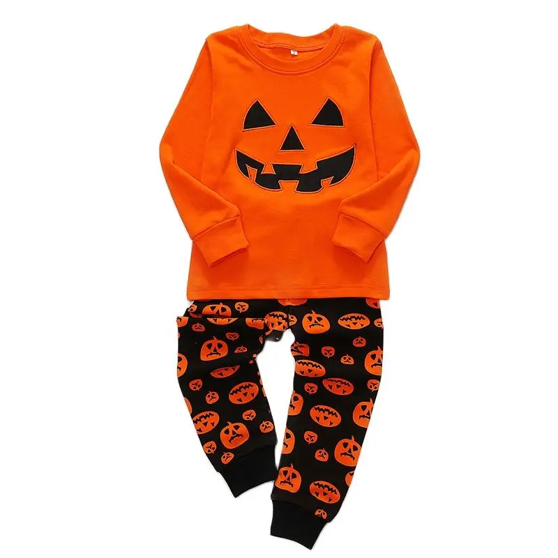 

Костюм на Хэллоуин для детей, комплект для мальчиков и девочек, осень 2021, новый милый пуловер с рисунком + длинные штаны, От 2 до 7 лет из 2 предм...