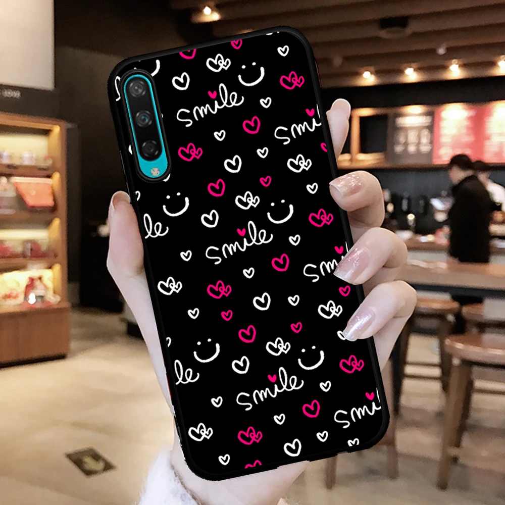 

Striped love panda luxury black for Huawei Honor 8 Lite 8X 8C 9X 9 10 Lite 20 Pro V20 10i 20i 8S 8A 30 Pro 30S Phone Case Funda