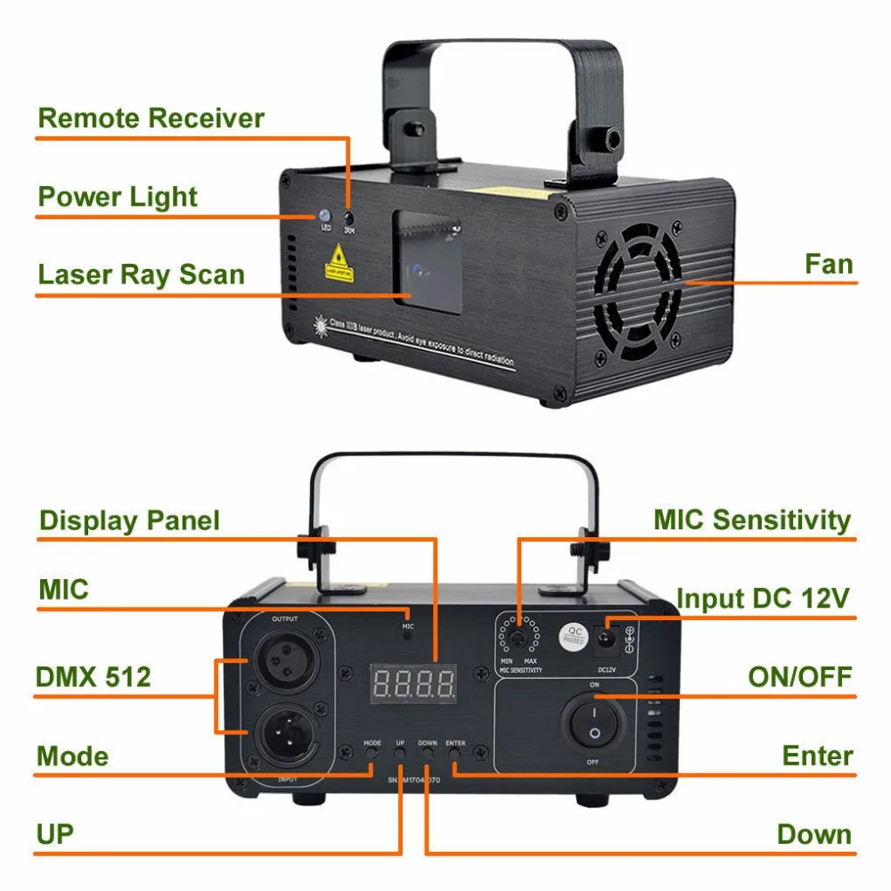 Мини проектор с ИК подсветкой 200 мВт|stage light|scanner djlight scanner |