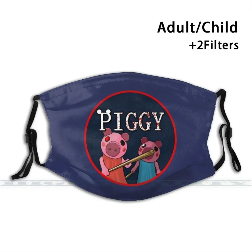 

Piggy Fashion Print Reusable Funny Pm2.5 Filter Mouth Face Mask Funneh Funneh Cake Gamer Gaming Bloxburg Itsfunneh