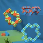 Цветная цепочка-головоломка, фиджет-игрушка, рельсовая цепь для снятия стресса для взрослых, держатель для телефона, ручная головоломка Спиннер сенсорный, детская игрушка