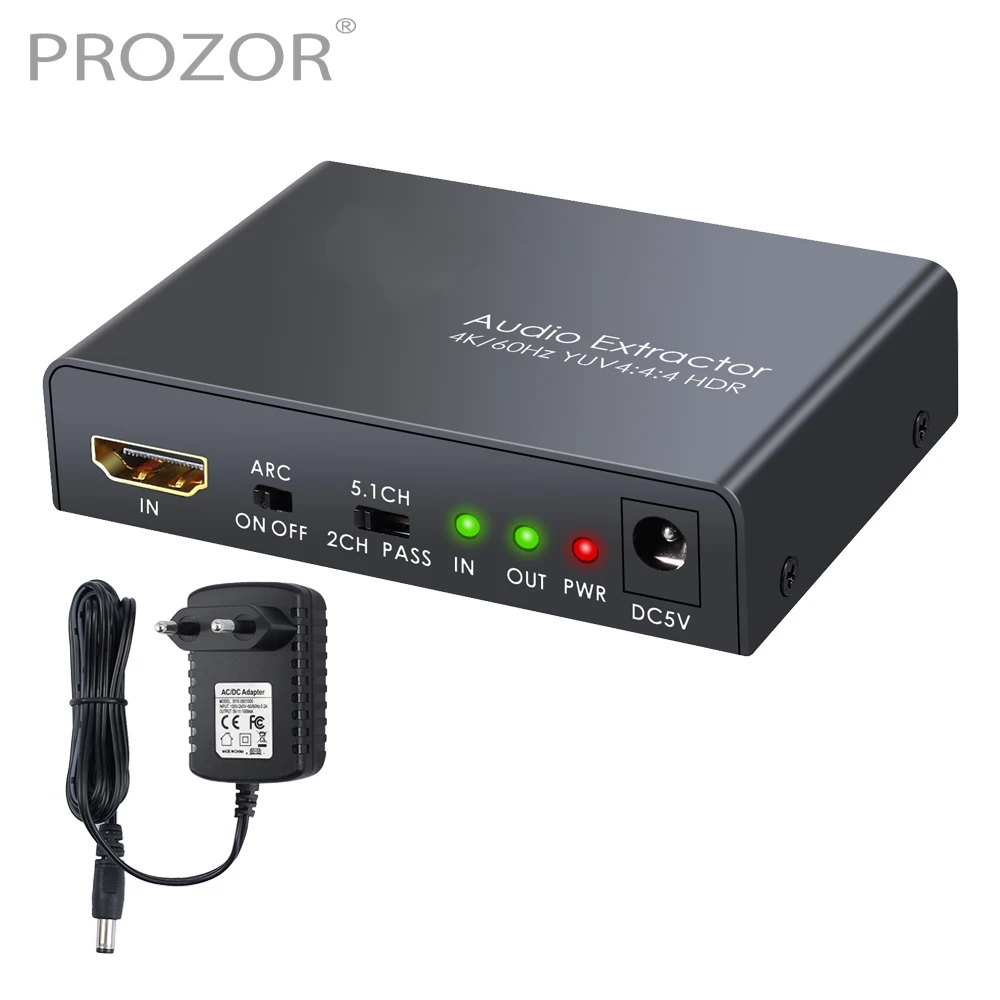 192 кГц HDMI совместимый аудио экстрактор поддержка 4K @ 60Hz YUV 4:4:4 HDR Совместимость с