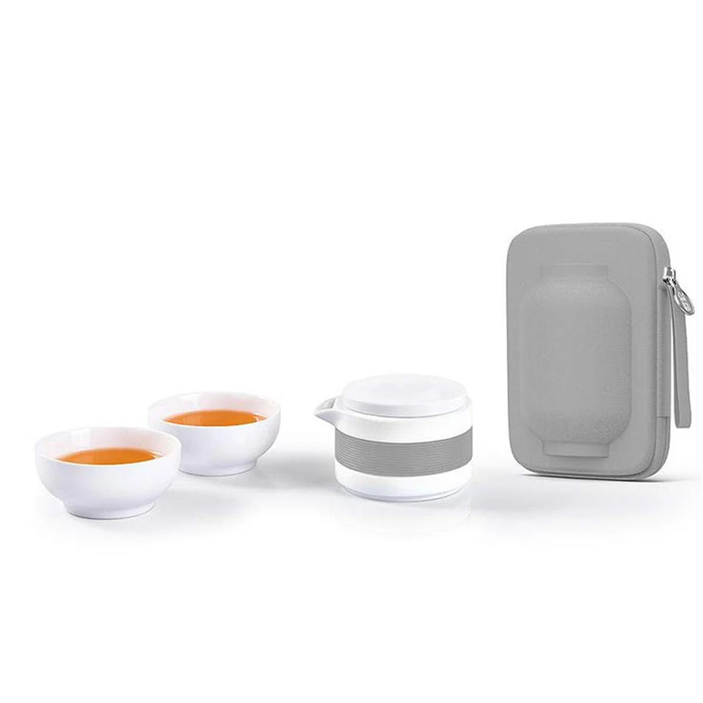 3Pcs/Set Ceramic Tea Cup Set Portable Kung Fu Pot with Bag for Office Home Travel TN99 | Дом и сад