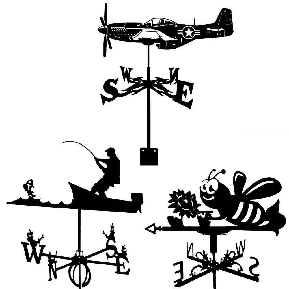 Veleta-Soporte de animales para decoraci&oacute;n de techo, pr&aacute;ctico indicador de direcci&oacute;n de viento para manualidades, veleta Retro-0