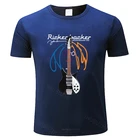 Хлопковая футболка для мальчиков, модная брендовая футболка, Мужская свободная футболка John Lennon Rickenbacke Guitar
