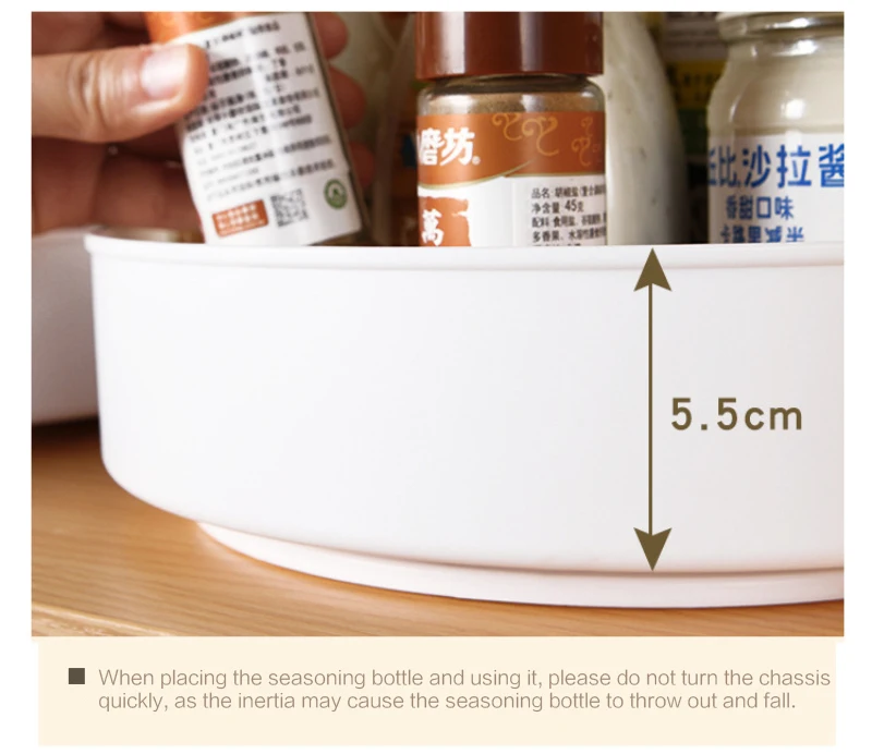 Вращающийся лоток для хранения 3 шт. нескользящий шкаф кладовой вращающийся