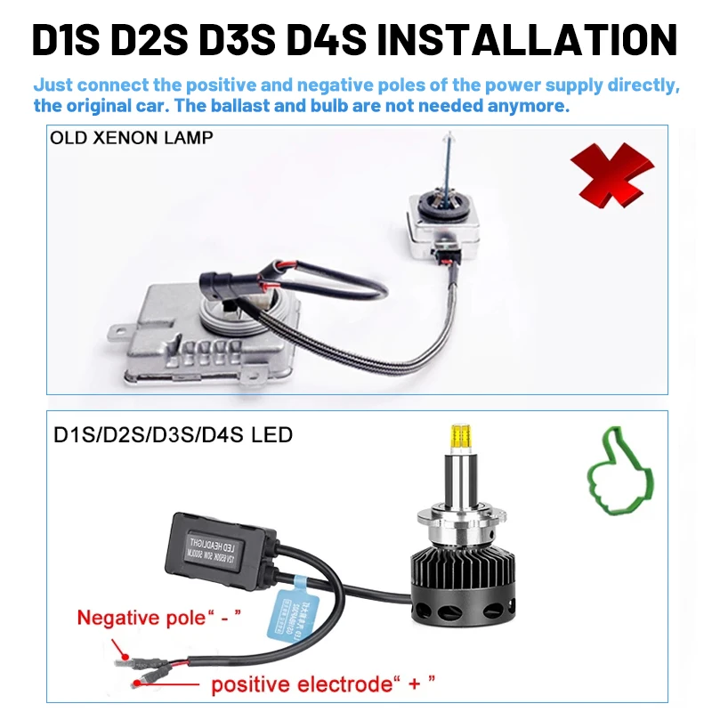 D1S Led H1 H11 фары H4 H7 Ice лампа 360 лм 9012 D2S D3S D4S D2H супер автомобильные лампы H8 H9 9005 HB3 HB4
