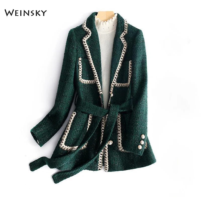 

Spring and Autumn Women's Fashoin Woolen Coat Vintage Style Coat