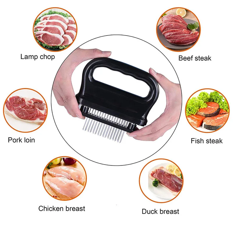 

Blades Needle Meat Tenderizer Knife Meat Beef Steak Mallet Meat Tenderizer Stainless Steel Hammer Pounder Cooking Tools