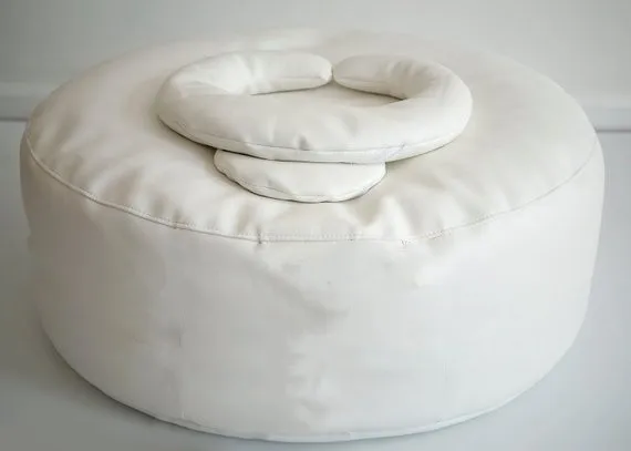 

Османская круглая подушка BeanBag для новорожденных, 33x10 дюймов, Белая Подушка для фотосъемки новорожденных, Подушка-позиционер для младенцев