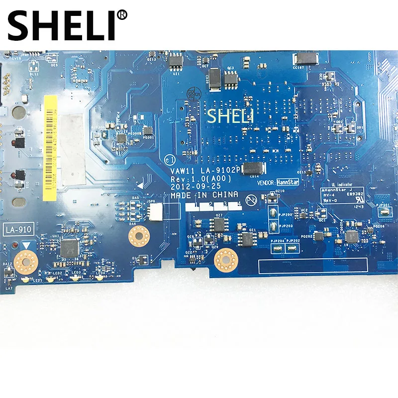SHELI для Dell Inspiron 17R 3721 материнская плата ноутбука 3WVDR 03WVDR CN-03WVDR VAW11 LA-9102P I5-3337U HM77 DDR3L