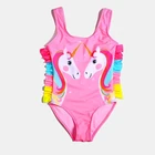 Новые Купальники для девочек с единорогом, красивые цельные купальники для девочек, летняя пляжная одежда, модные купальники для девочек