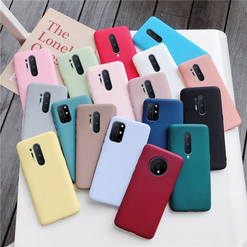 candy color silicone phone case for oneplus 8 pro 7 6 t 6t 7t 8t oneplus8 matte soft tpu cover cases for one plus 8 8pro free global shipping