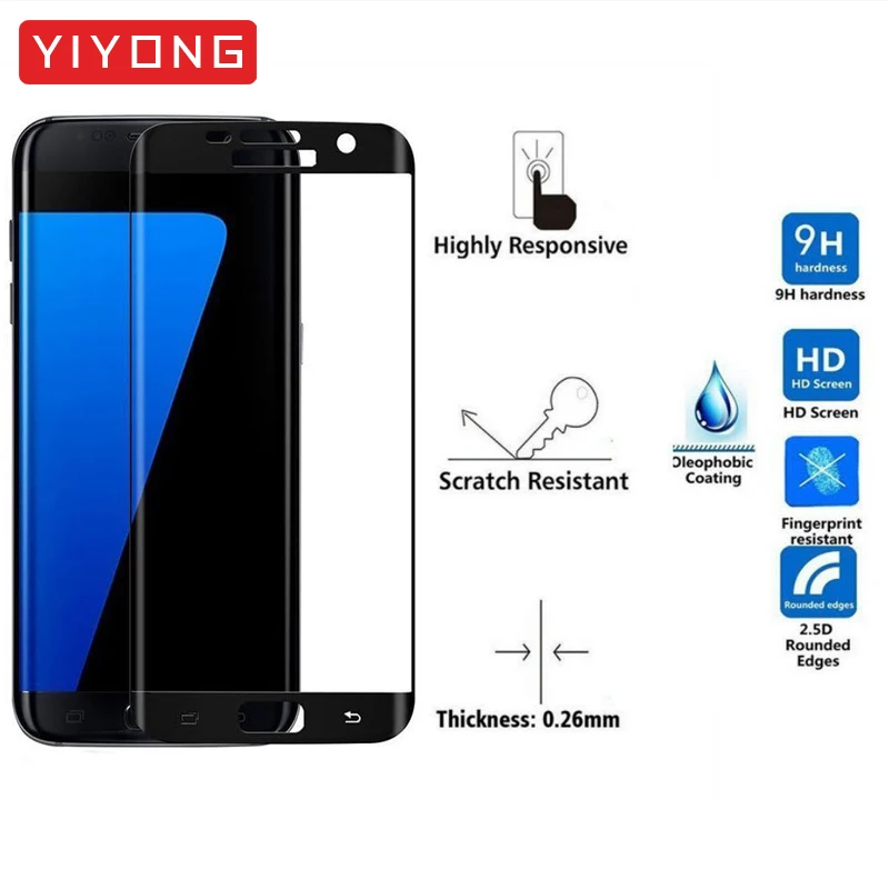 YIYONG 3D Edge изогнутое стекло для samsung Galaxy S6 S7 Plus Закаленное протектор экрана S 7 6 |