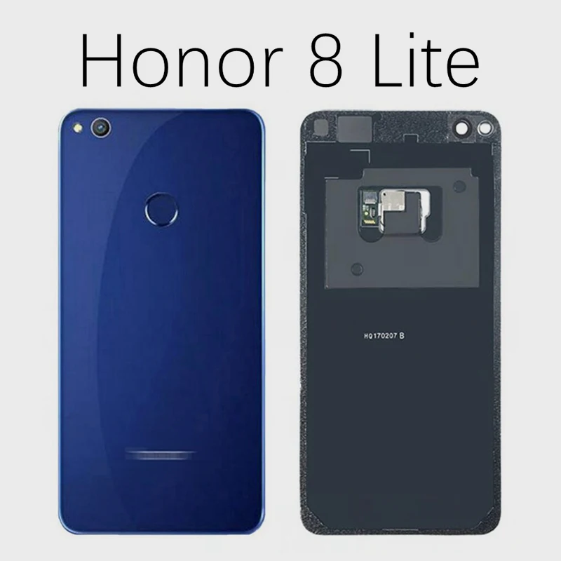 Задняя крышка для Huawei honor 8 lite стеклянная батарейного отсека замена двери