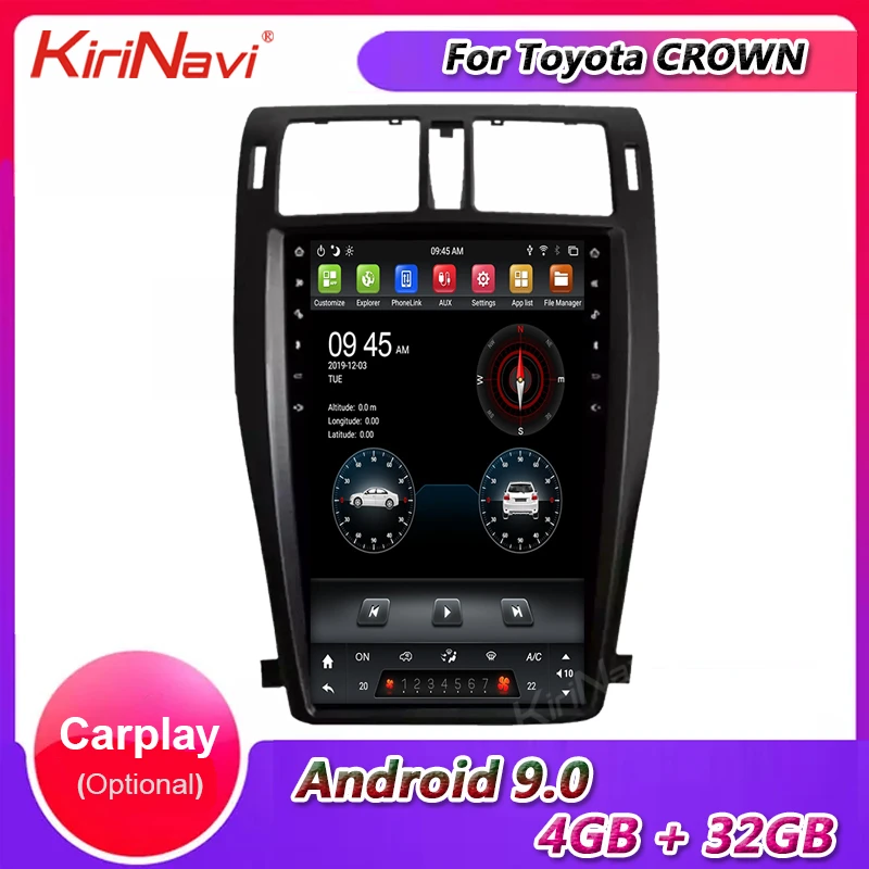 KiriNavi 13 6 &quotAndroid 9 0 автомобильное радио GPS навигация для Toyota Crown автомобильный DVD