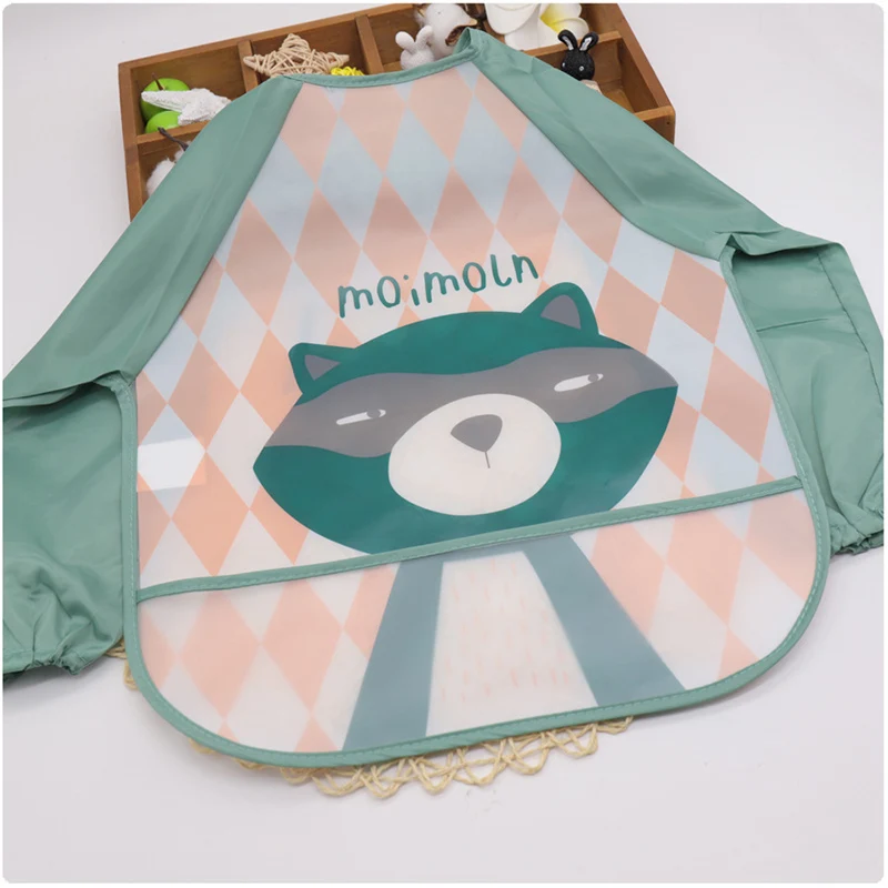 Водонепроницаемые детские нагрудники с длинным рукавом аксессуары для