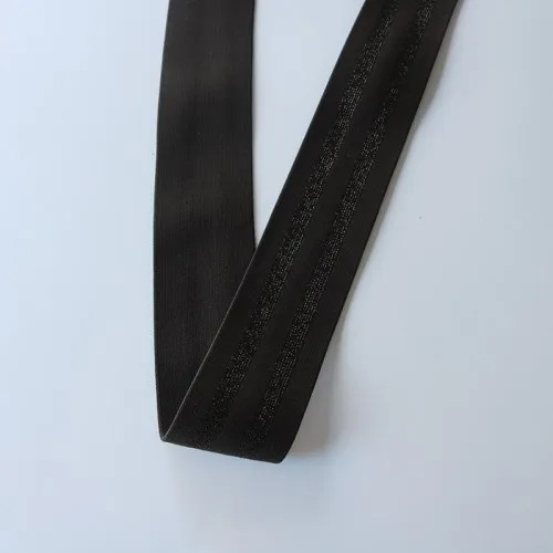 4cm Black Black 40 мм нейлоновая красочная резиновая резинка полосатые плечевые нижние ремни для тесьма для одежды Швейные DIY аксессуары для одежды 1 м - Цвет: 4cm Black Black