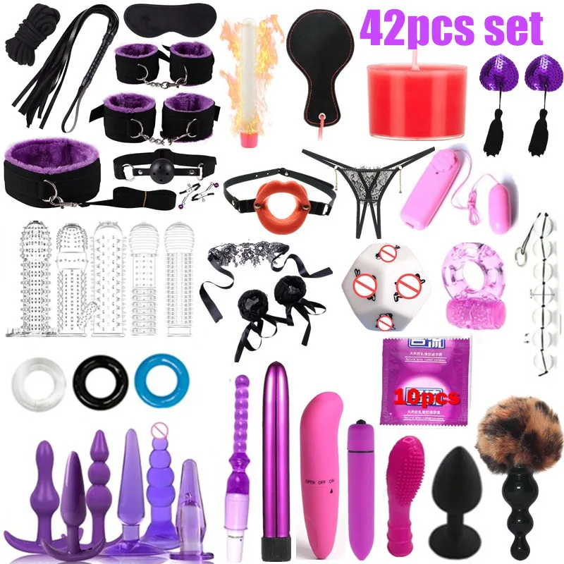 Набор для БДСМ ограничений секс кукла кляп Анальная пробка взрослых вибраторы