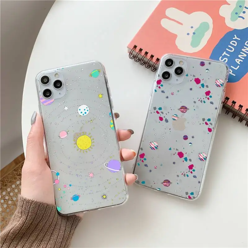 

Starry Universe Phone Case Transparent for Clear iPhone case 11 12 mini pro XS MAX 8 7 6 6S Plus X 5S SE 2020 XR