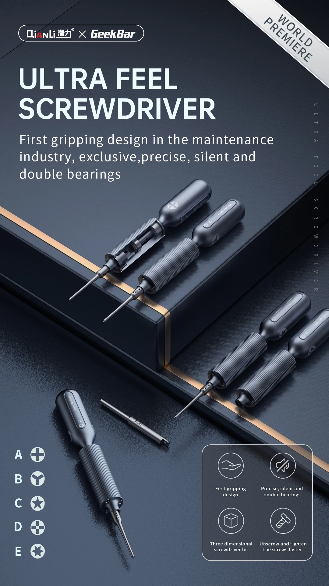 QianLi Screwdriver /GeekBar screwdriver/feel touch models/phone mobile repair screwdriver/3D screwdriver