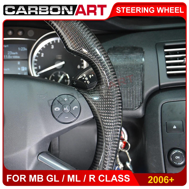 Рулевое колесо из углеродного волокна для Mercedes R ML GL class R300 R320 R350 R400 R500 ML350 GL450 GL500