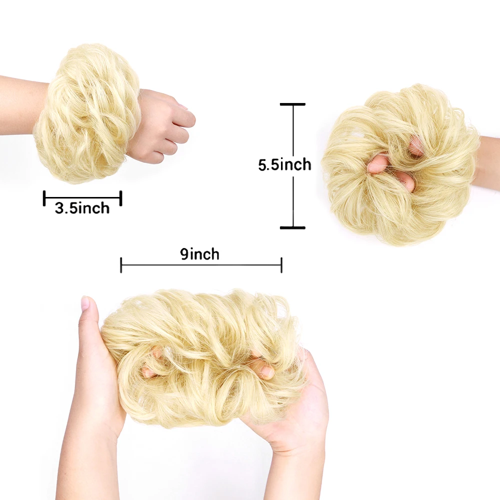 Грязный пучок волос для женщин шиньоны наращивания синтетический парик кольцо