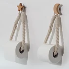 Держатель рулонной бумаги, винтажный веревочный держатель для полотенец, настенное крепление, держатель туалетной бумаги, аксессуары для дома, отеля, ванной комнаты, держатели